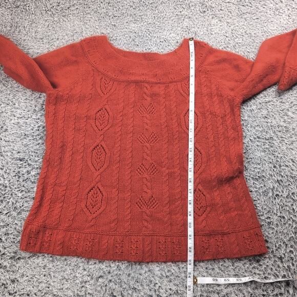 Eagles Eye Sweater Women Large Petite Bronze Wool Blend Mom Casual Pullover - Picture 3 of 6